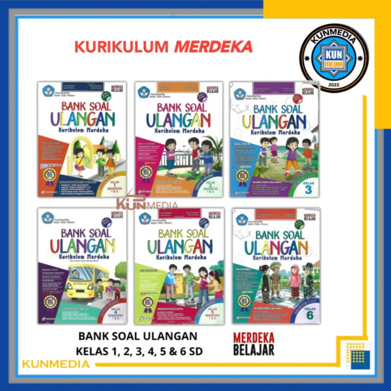 Jual BUKU BANK SOAL ULANGAN KELAS 1 2 3 4 5 6 SD KURIKULUM MERDEKA VKM ...