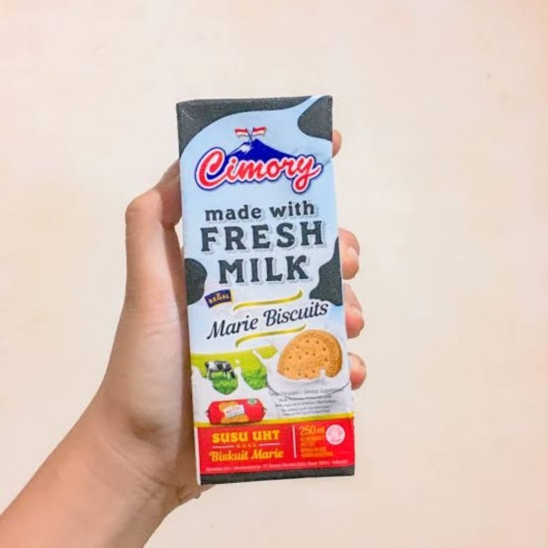 Jual Cimori UHT Fresh Milk Marie Biscuits 250ML | Shopee Indonesia