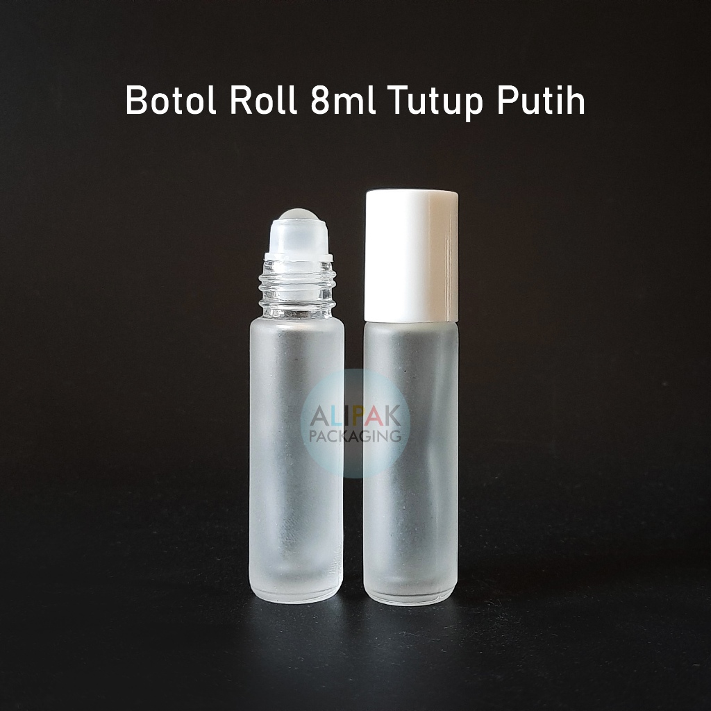 Jual BOTOL ROLL ON 8ML / 10ml TUTUP PUTIH - MINYAK ANGIN / MINYAK OLES ...