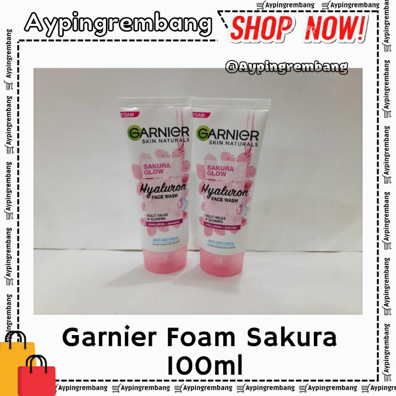 Jual Garnier Sakura Glow Hyaluron Face Wash 100ml Shopee Indonesia