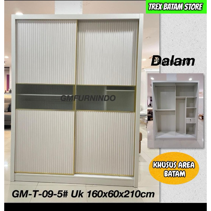 Jual LEMARI SLIDING 2 PINTU BAHAN MDF SOLID PREMIUM UK 160 X 60 X 210 ...