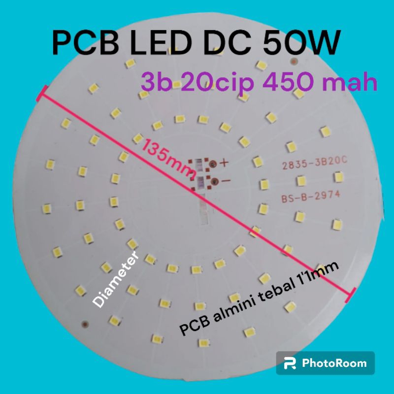 Jual PCB LED DC 50W 450MAH DM 135mm | Shopee Indonesia