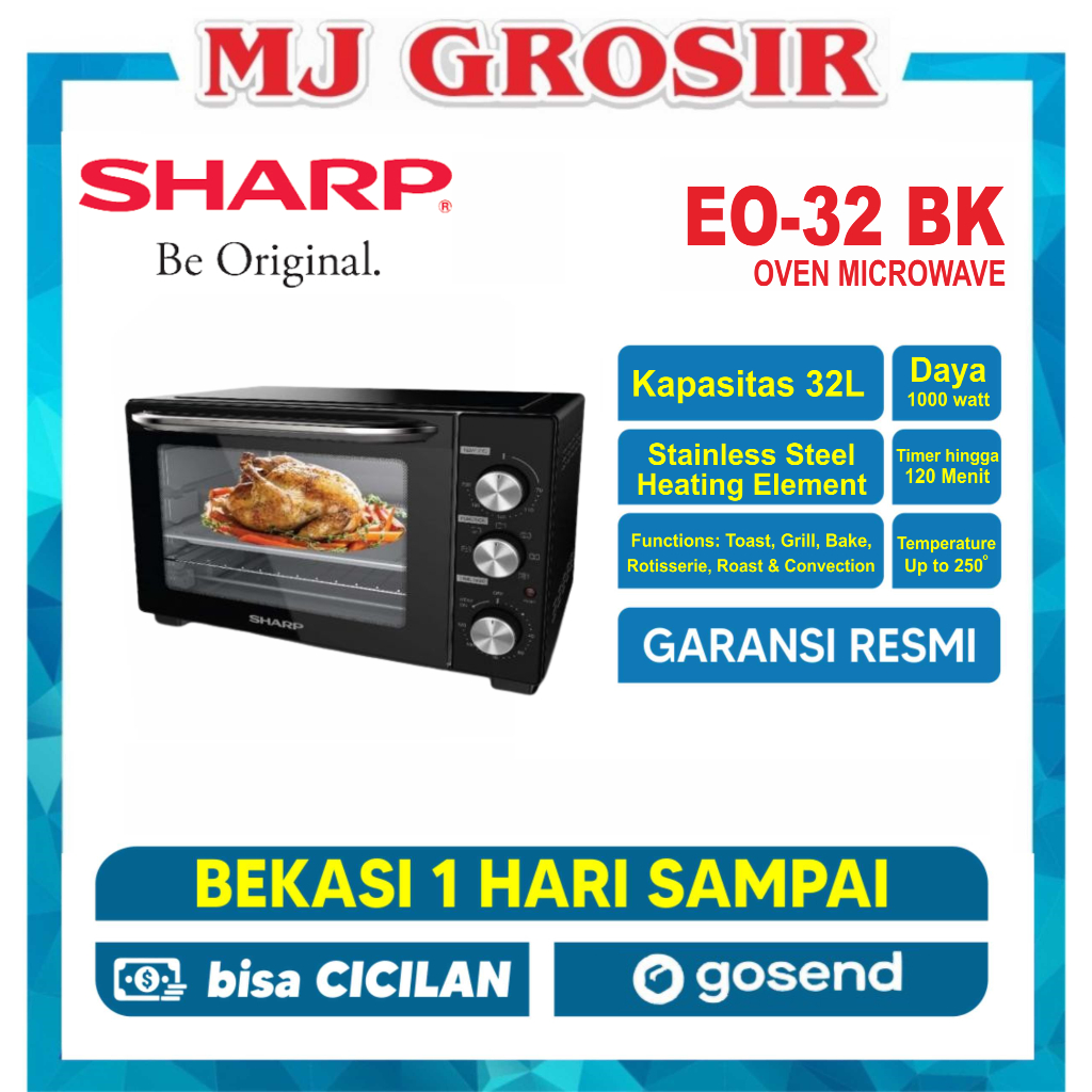 Jual OVEN LISTRIK SHARP EO 32 BK EO32BK 32 LITER Shopee Indonesia