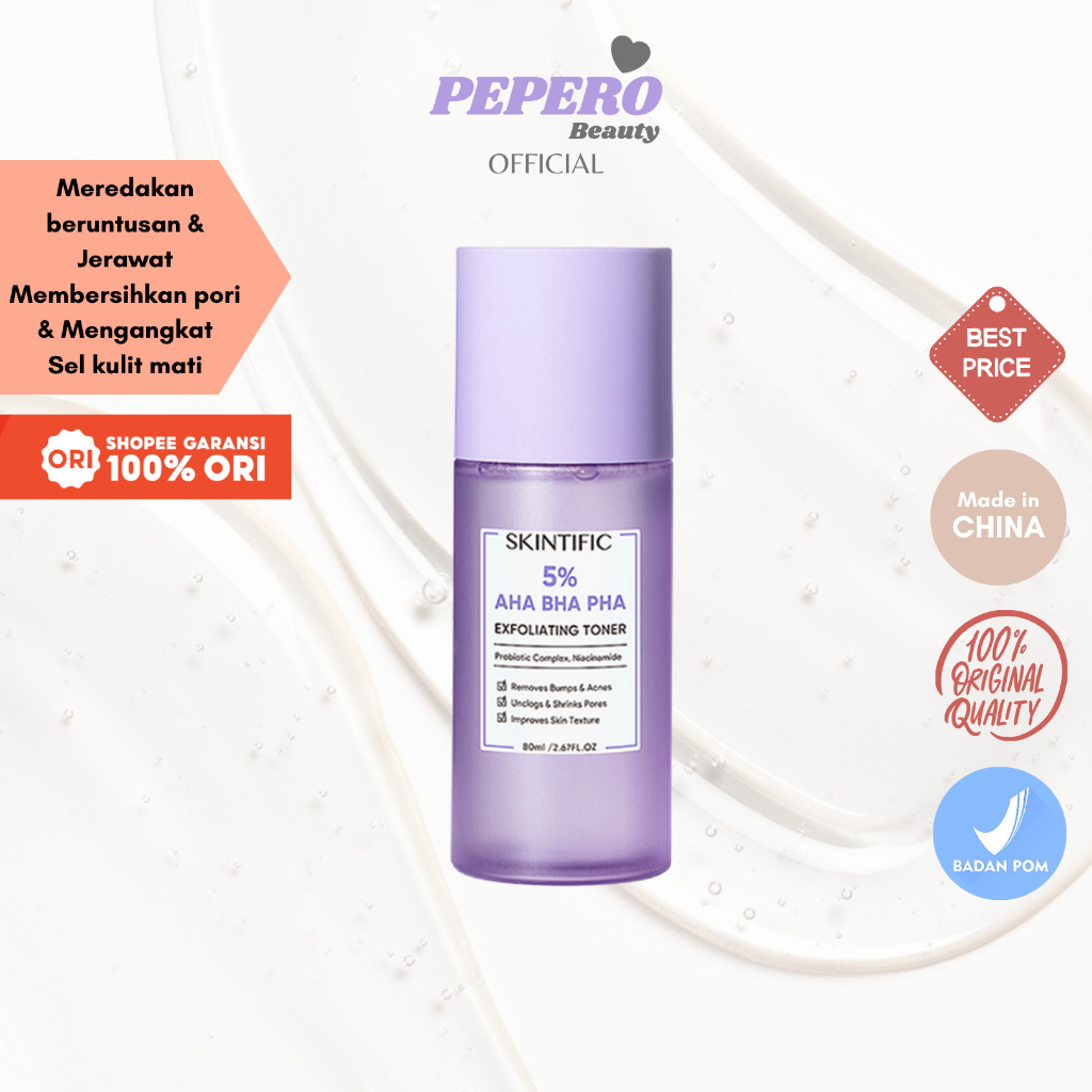 Jual SKINTIFIC 5% AHA BHA PHA Exfoliating Toner 80ml | Face Exfoliators ...