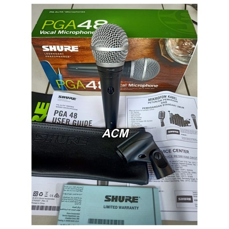 Jual MICROPHONE DYNAMIC SHURE PGA48LC MIC CONDENSOR CARDIOID VOCAL