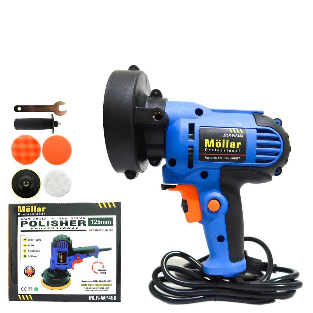 Jual Polisher Mesin Poles Mobil Mollar With Variable Speed / 5 Inch MLR ...