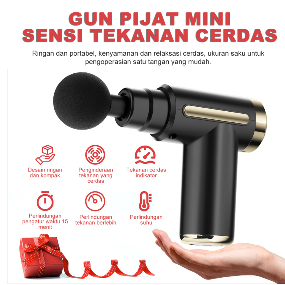 Jual Alat Pijat Mini Fascial Pistol Massage Gun Smart Alat Pijat Gym ...