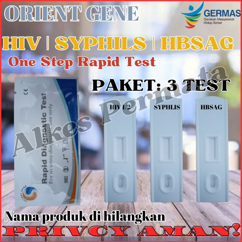 Jual Paket HIV Syphils dan HBsAg 3 Test Pemeriksaan Orient Gene
