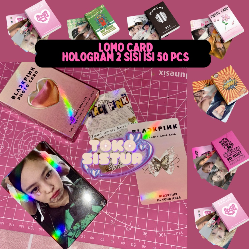 Jual [KODE I6L5] LOMOCARD HOLOGRAM 2 SISI ISI 50PCS BLACKPINK NCT DREAM ...