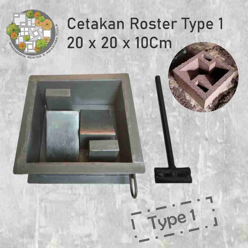 Jual cetakan roster type 20x20cm type 1 tinggi 10cm | Shopee Indonesia