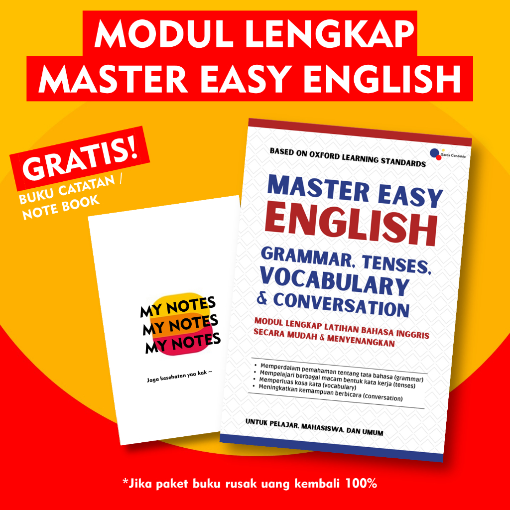 Jual BUKU MASTER EASY ENGLISH GRAMMAR TENSES VOCABULARY CONVERSATION ...