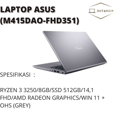 Jual LAPTOP ASUS M415DAO-FHD351 (TRANSPARAN SILVER) | Shopee Indonesia