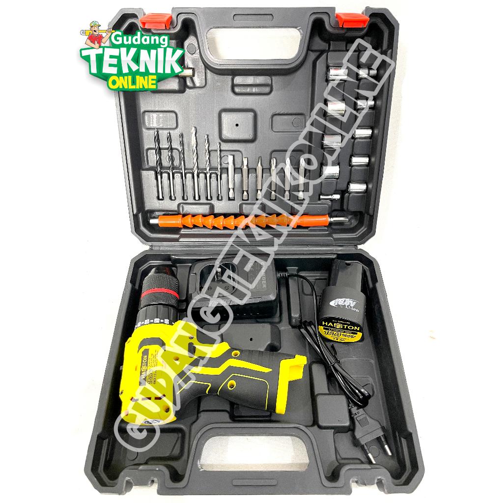 Jual Mesin Bor CORDLESS 10mm HASSTON 3075-021 16V / Mesin Bor Tangan ...