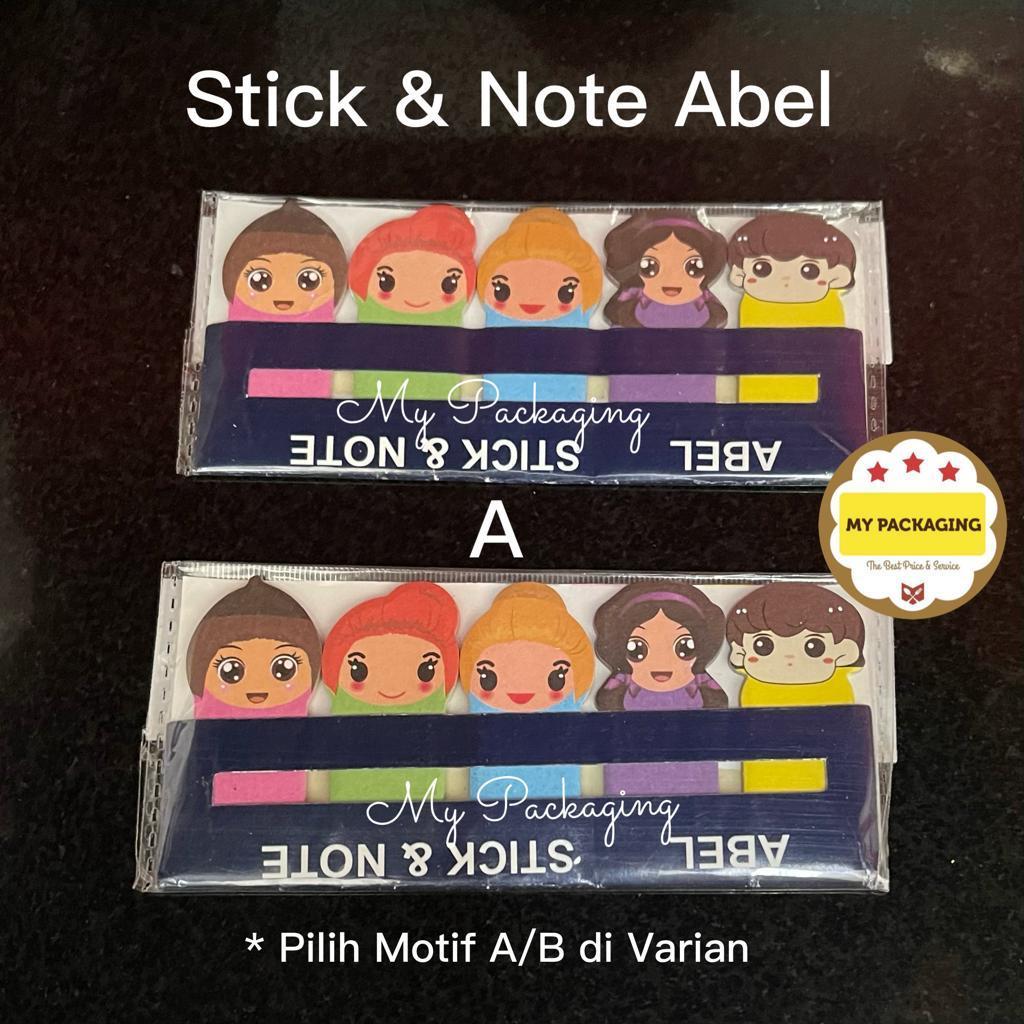 Jual Stick & Note Abel 5 Warna dan Gambar (per warna isi 20 lembar ...
