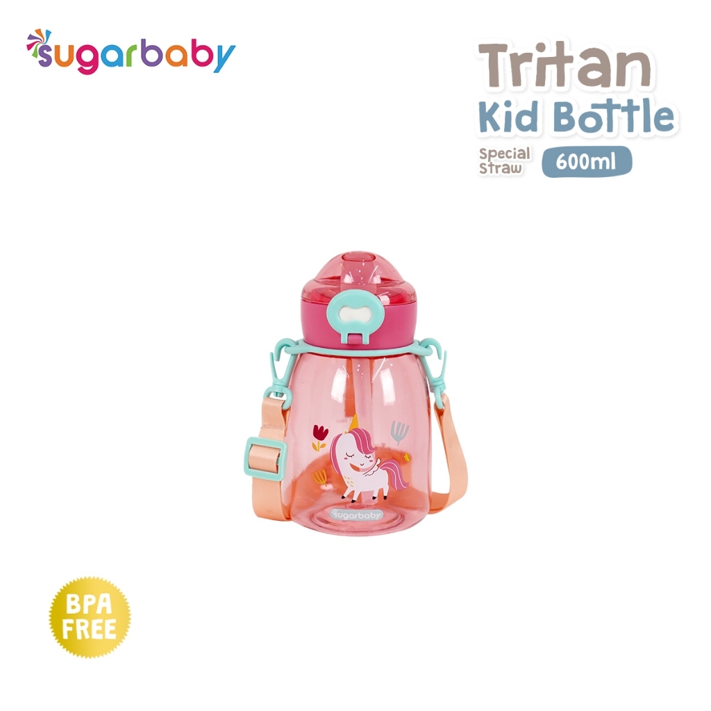 Jual Sugar Baby Tritan Kid Bottle Special Straw / Kid Bottle Slim 600ml ...