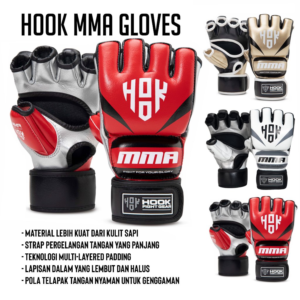 Jual Hook Hybrid MMA Sparring Gloves Giant Gold Sarung Tinju MMA Glove UFC  di lapak Hook Fight Gear Official