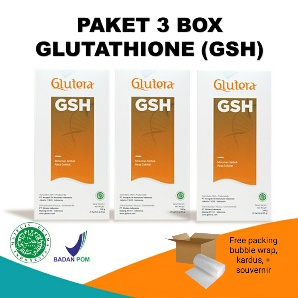 Jual Paket Glutera Glutathione Gsh Suplemen Antioksidan Dan Kesehatan Isi 3 Box 15 Sachet