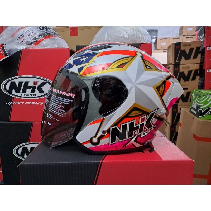 Jual HELM NHK R1 ELLITE #7 ALONSO NEW MOTIF HALF FACE ORIGINAL PRODUK ...