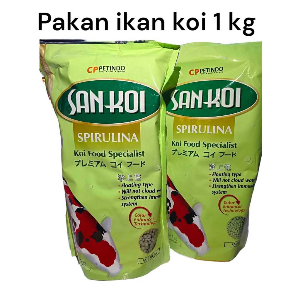 Jual SANKOI SAN KOI SPIRULINA 1Kg MEDIUM PAKAN IKAN KOI | Shopee Indonesia
