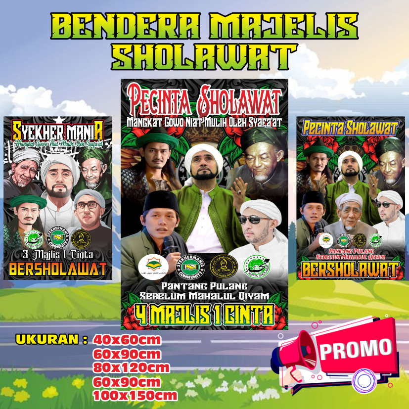 Jual BENDERA SHOLAWAT SYEKHERMANIA, ZAHIRMANIA, MAFIA SHOLAWAT, ST ...