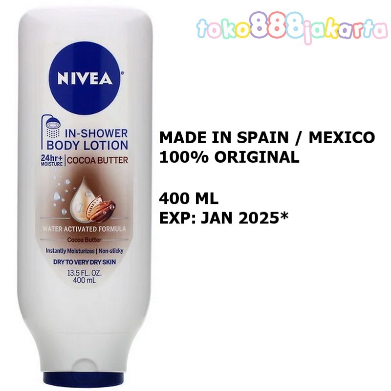 Jual NIVEA IN SHOWER BODY LOTION COCOA BUTTER 400ML 400 ML Shopee