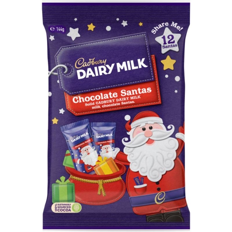 Jual Cadbury Dairy Milk Chocolate Pack 12 Christmas Edition Shopee