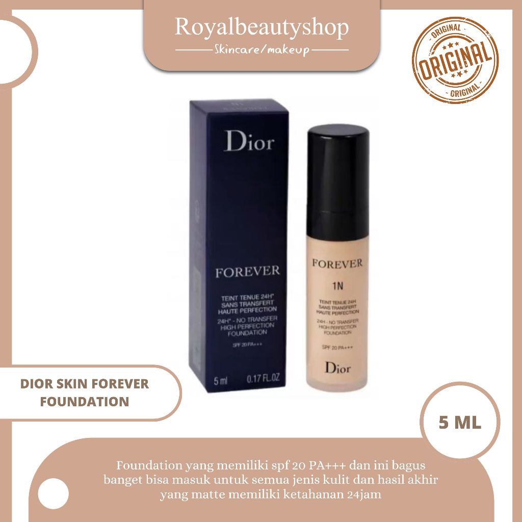 Jual D*ior Skin Forever Skin Glow Foundation 5ml (pump) | Shopee Indonesia