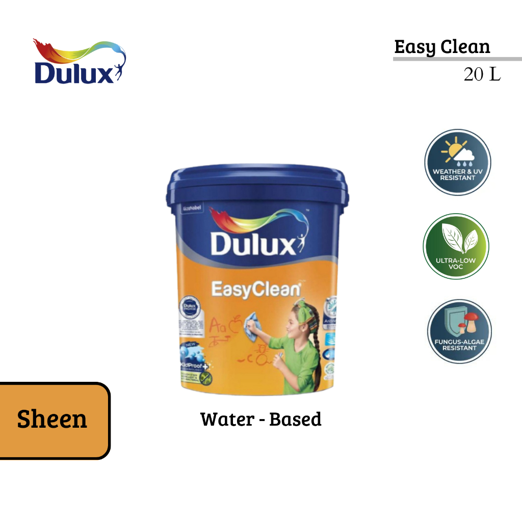 Jual CAT TEMBOK PREMIUM DULUX EASY CLEAN WARNA BARLEY WHITE 20,L ...