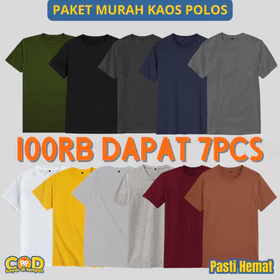 Kaos Polos T Shirt Dewasa Pria Wanita ( Paket Usaha )