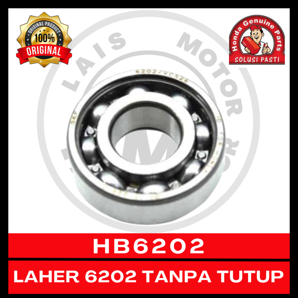 Jual Laher 6202 Roda dan Crankcase HB6202 Tanpa Tutup Original AHM ...