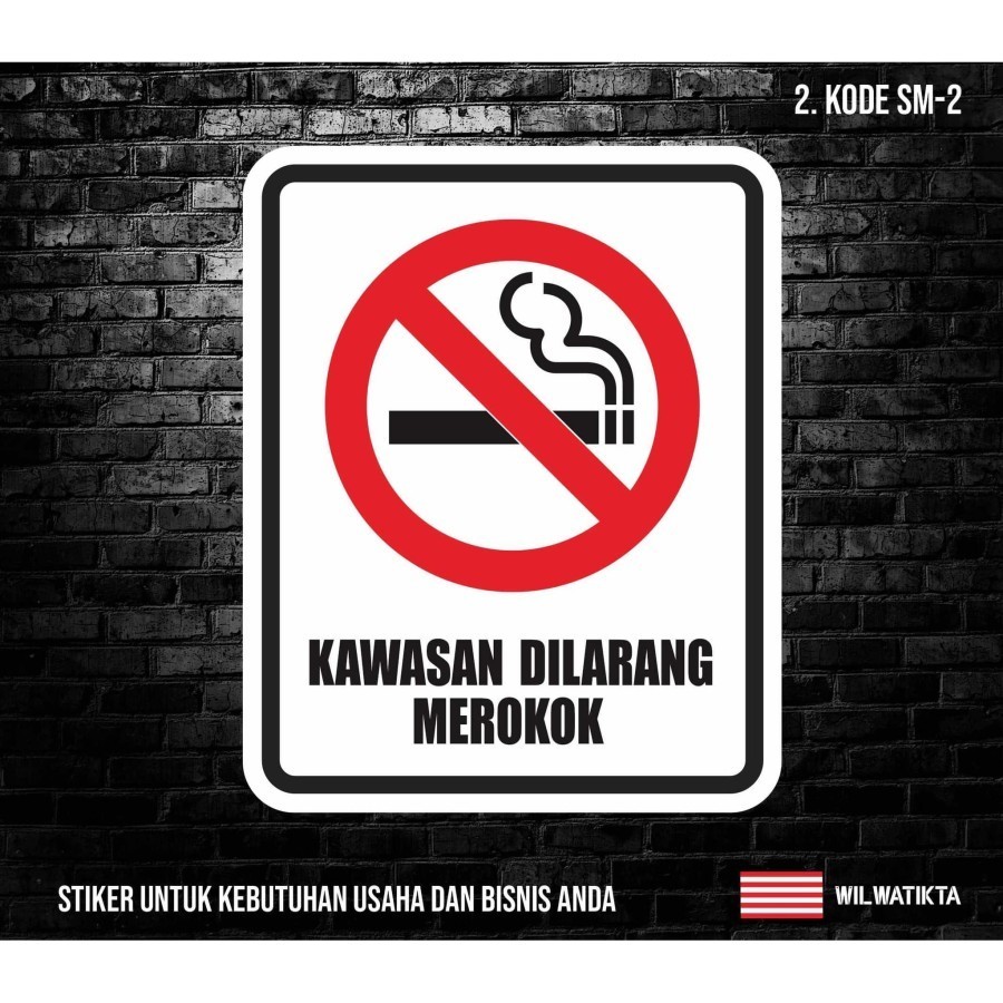 Jual Sticker K3 Safety Sign Warning Sign Kawasan Dilarang Merokok