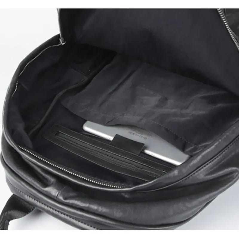 Jual Tas Ransel Pria Model Simple Hitam Kulit Asli Garut | Shopee Indonesia