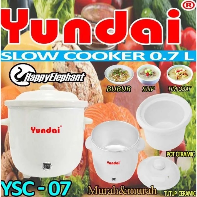 Jual Slow Cooker Yundai 0 7 Liter Ysc07 Shopee Indonesia