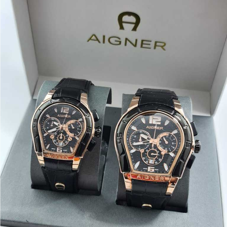 BEST SELLER JAM TANGAN COUPLE AIGNER 5800R CHRONO ON HARGA SUDAH COUPLE