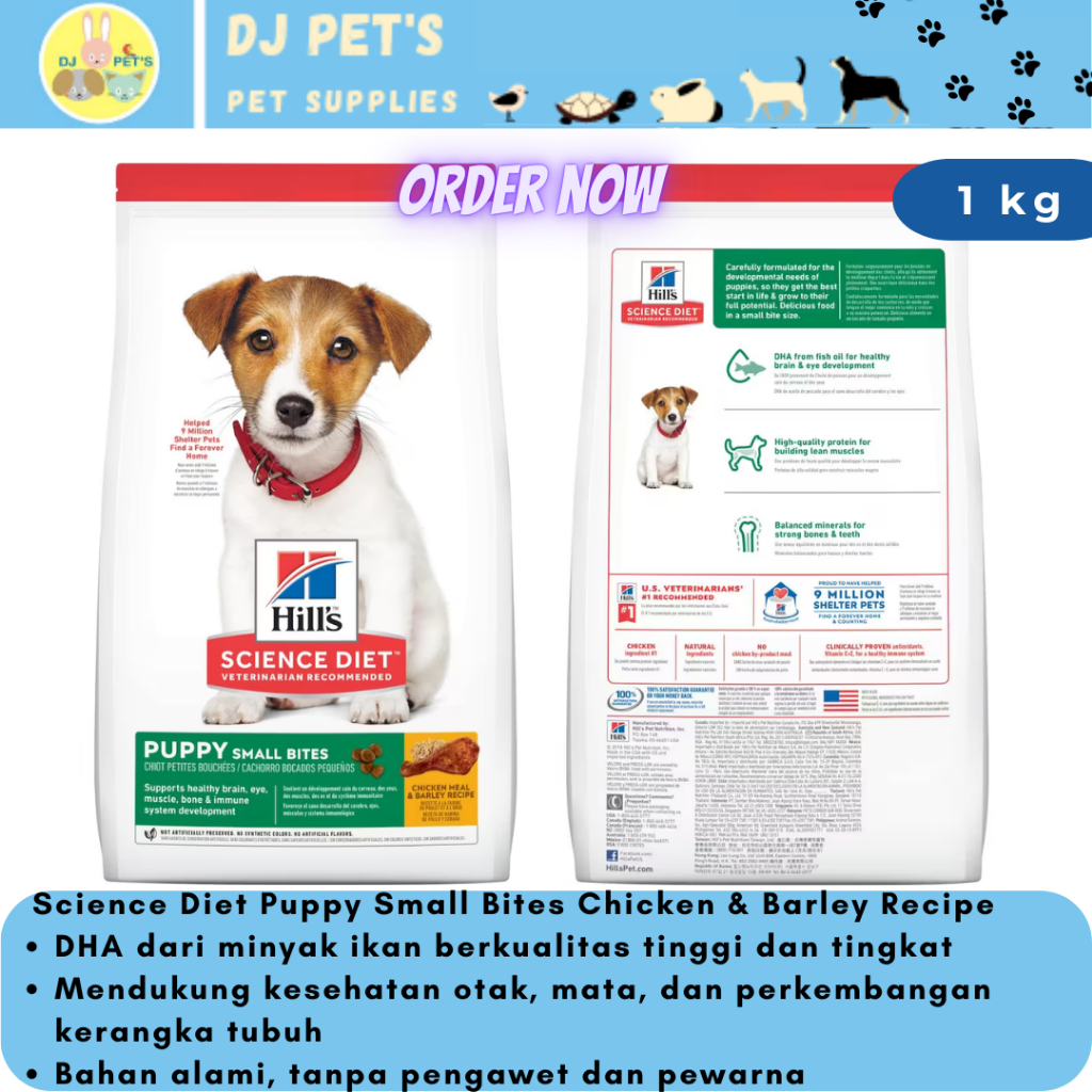 Jual Hill's Science Diet Puppy Small Bites Chicken repack 1 kg Makanan