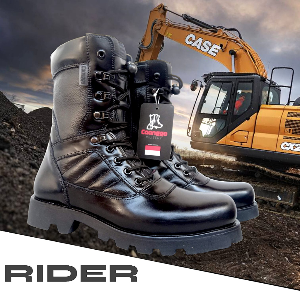Jual Sepatu pdl Raider Hitam Jatah TNI AD Pdl POLISI SATPAM Full Kulit ...