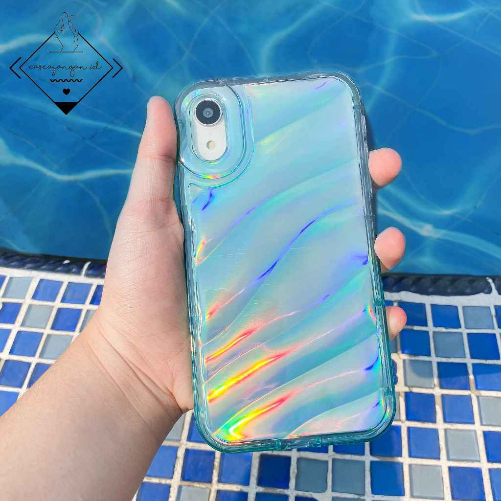 Dazzle Glow Case For Iphone SE PLUS 11 12 13 14 15 PRO MAX Casing  Holo 3D 2022 2023 Wave Hologram