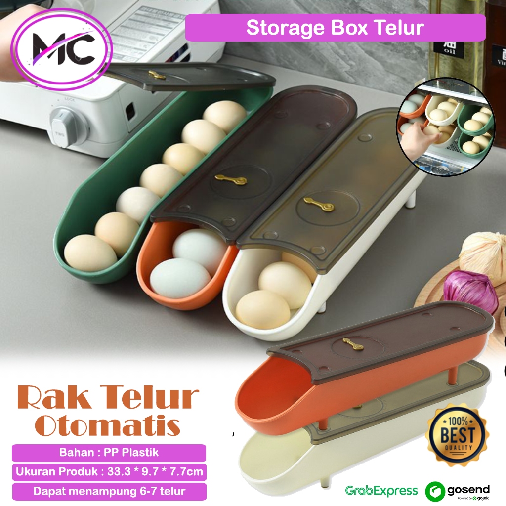 Jual Rak Telur Susun Otomatis Box Penyimpanan Telor Ayam Estetik Egg ...