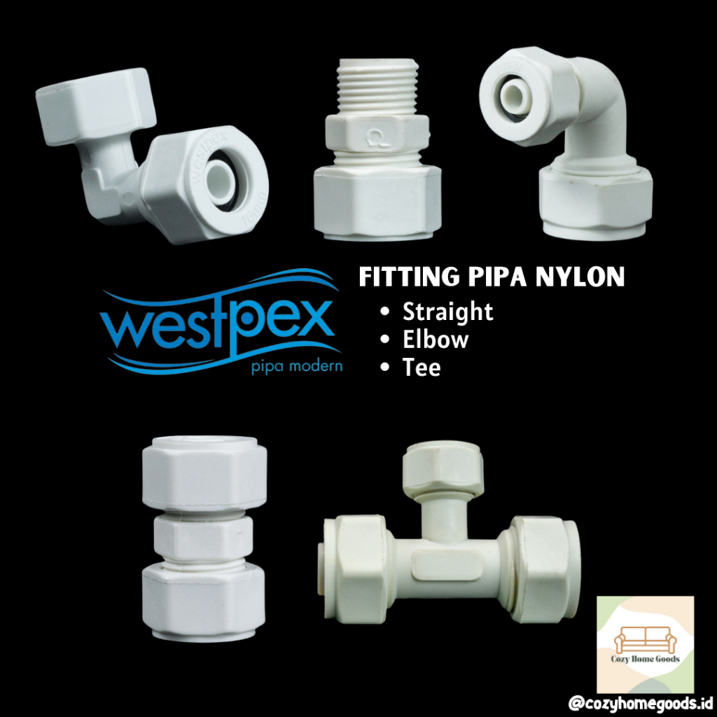 Jual Fitting Pipa Air Nylon Westpex Fitting Knee S L T Straight Elbow Tee Ready