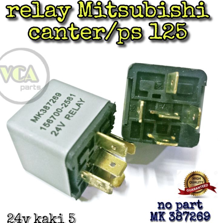 Jual Kode DBA445 RELAY 24v KAKI 5 (5P) MITSUBISHI CANTER/PS125