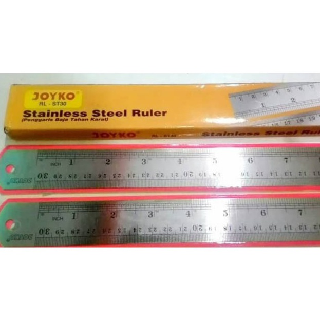 Jual Big Sale Penggaris Besi Joyko 30cm Ruler Mistar Besi Penggaris