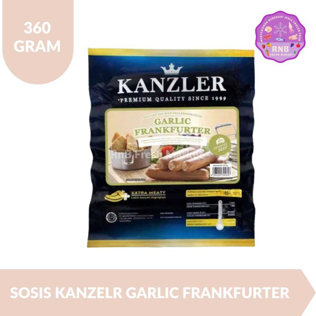 Jual Sosis Kanzler Garlic Frankfurter Netto 360 Gram | Shopee Indonesia