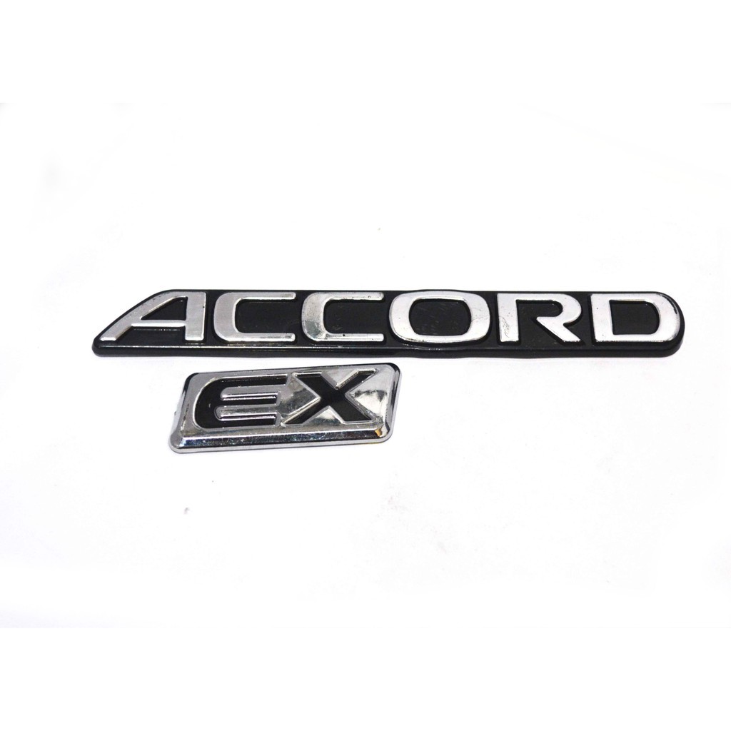 Jual Emblem Mobil Tulisan ACCORD EX Chrome Dasar Hitam | Shopee Indonesia