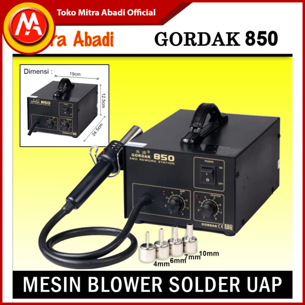 Jual Mesin Solder Uap Station Gordak 850 Heat Air Gun Soldering