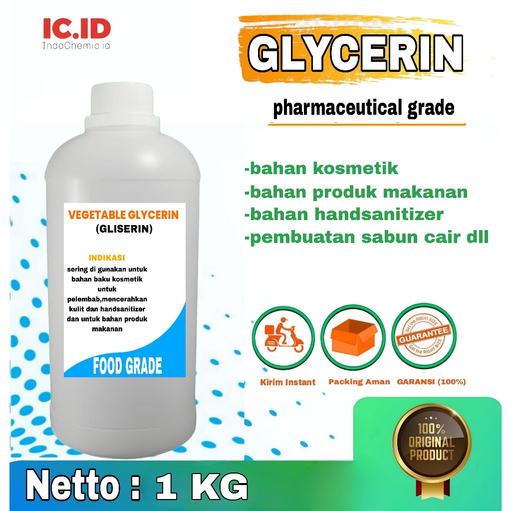 Jual Vegetable Glycerin Food Grade 1 Kg Shopee Indonesia