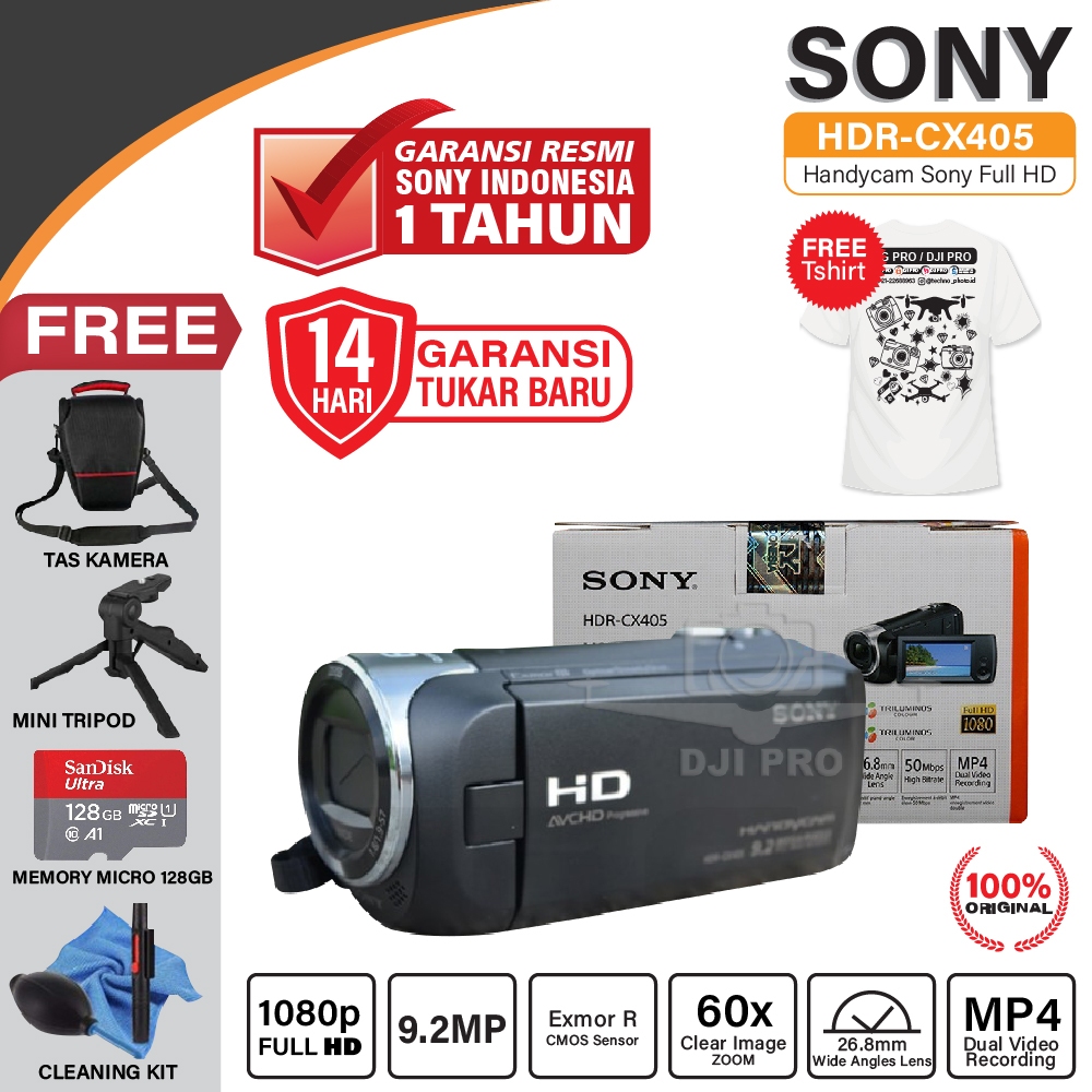 Jual Sony HDRCX405 Camcorder CX 405 Full HD Handycam Original Resmi