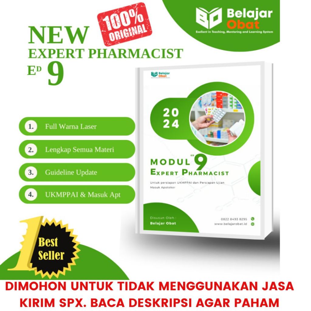 Jual MODUL BELAJAR OBAT ED. 9 / BUKU UKAI / FARMASI APOTEKER / EXPERT ...