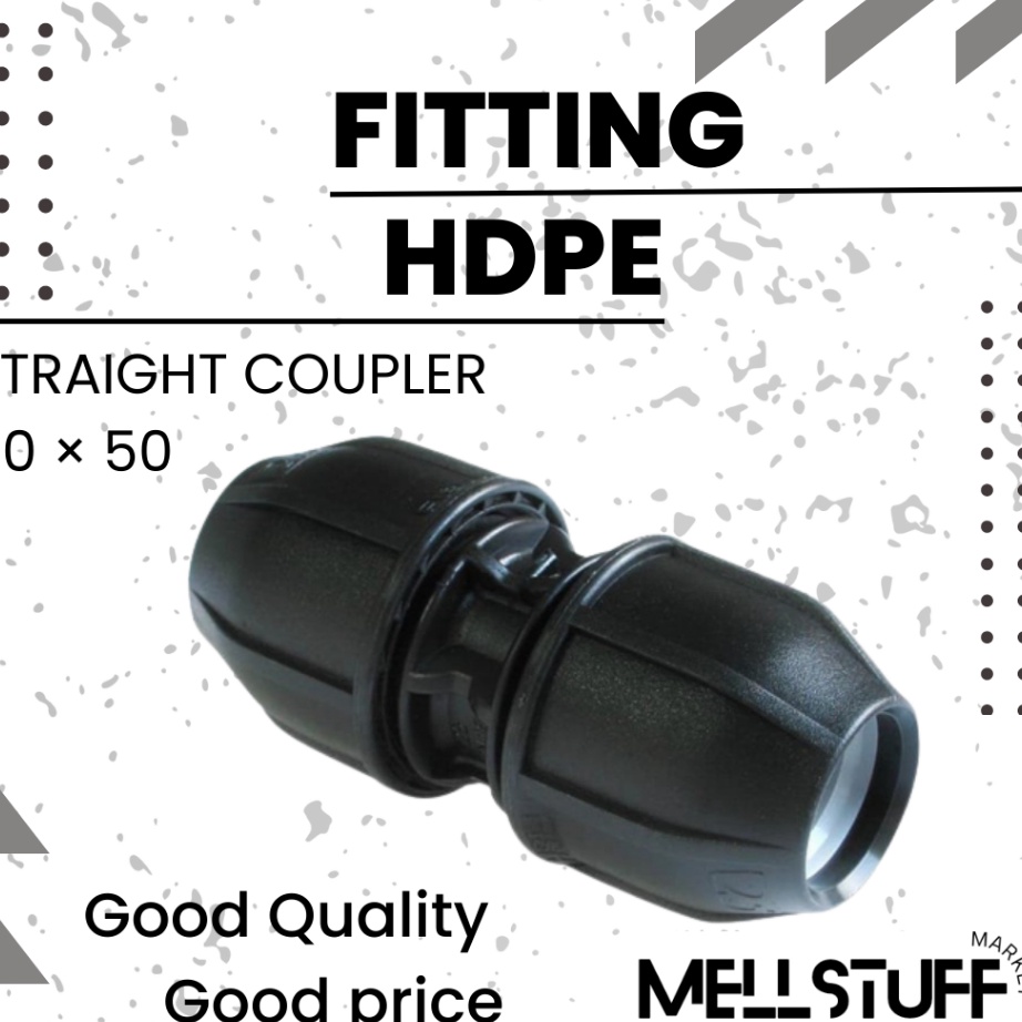 Jual New Stock Fitting HDPE Straight Coupler Ukuran 50 × 50 MM (1 ½ ...