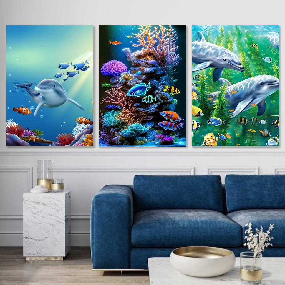 Jual BOMAL....WELLDECOR HIASAN DINDING DEKORASI RUMAH MOTIF BAWAH LAUT