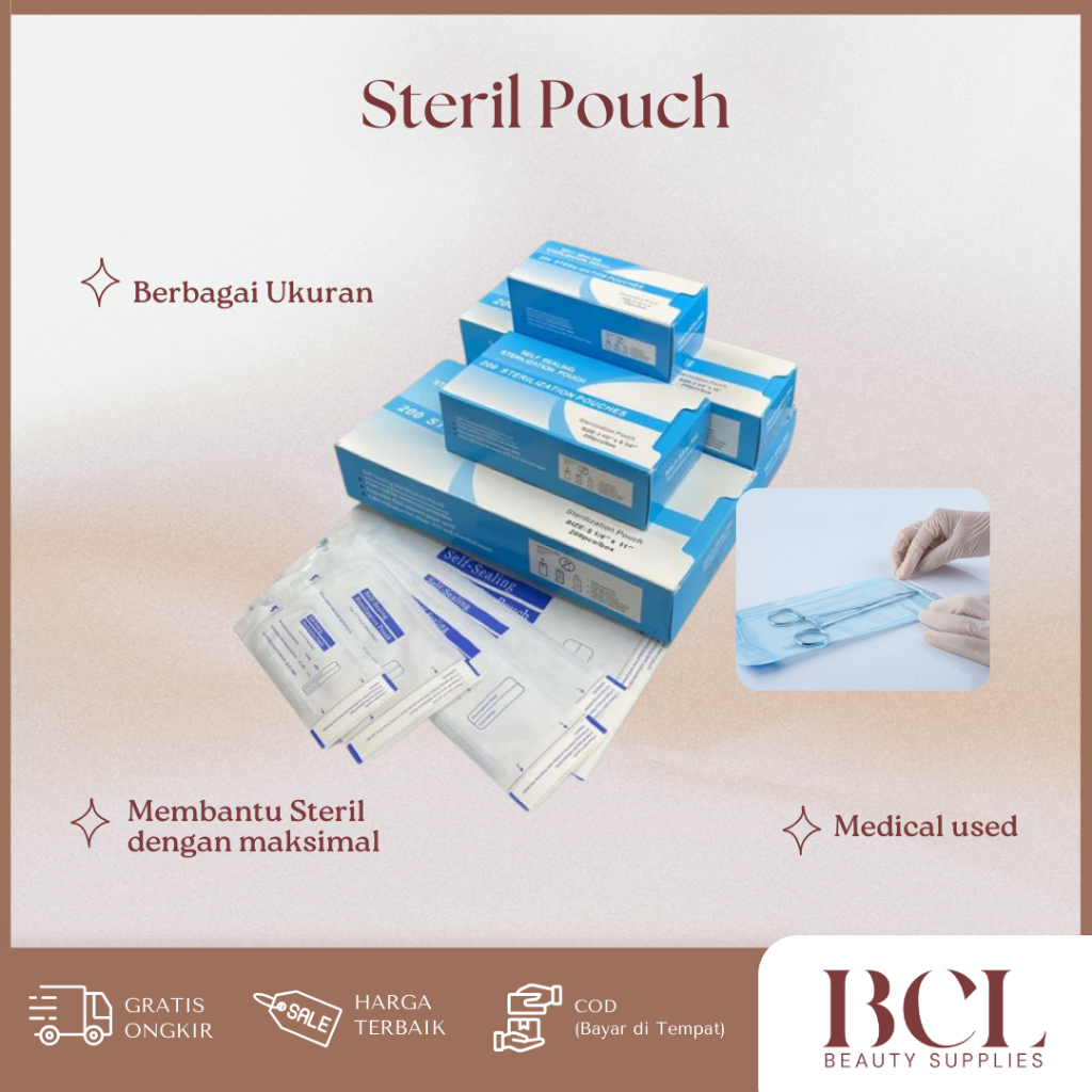 Jual Sterilization pouch Medipack / medipouch / self sealing steril